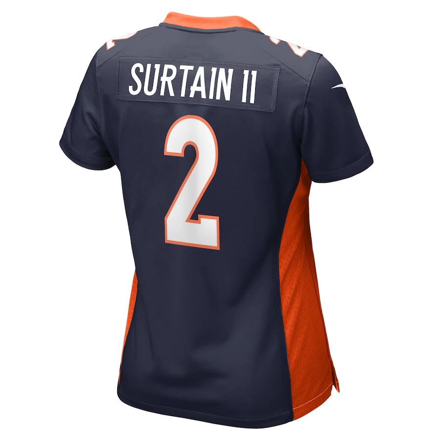 D.Broncos #2 Patrick Surtain II Navy Home Game Player Jersey Stitched American Football Jerseys - Main View