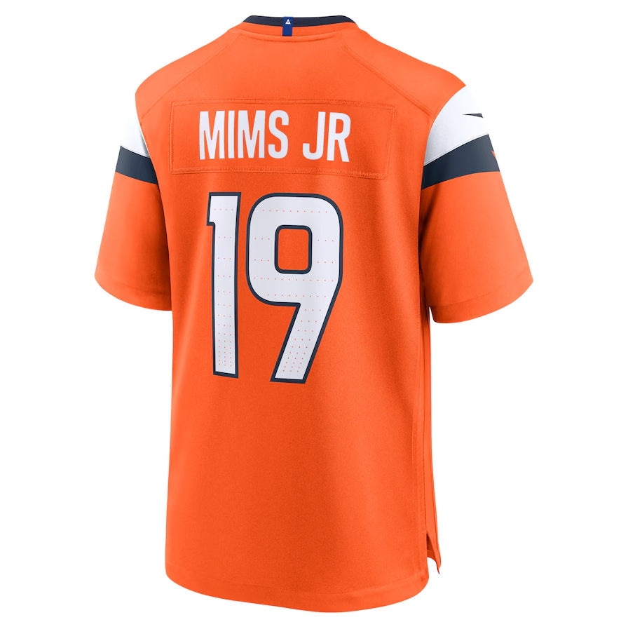 D.Broncos #19 Marvin Mims Jr Orange Team Game Stitched American Football Jerseys - Main View