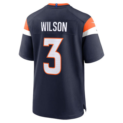D.Broncos #3 Russell Wilson Navy Alternate Game Stitched American Football Jerseys - Main View