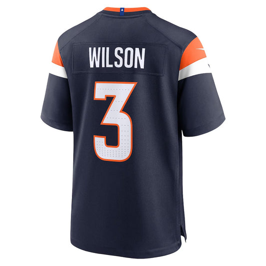 D.Broncos #3 Russell Wilson Navy Alternate Game Stitched American Football Jerseys - Main View