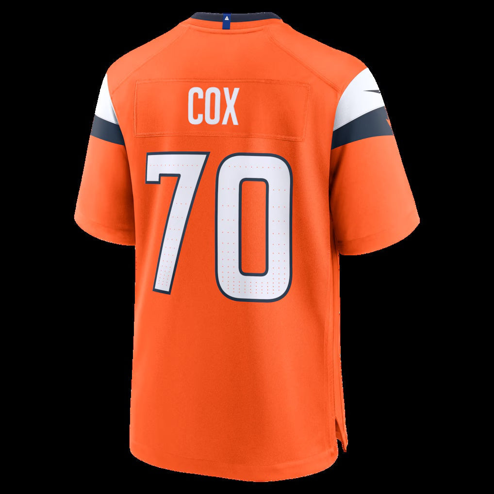 D.Broncos #70 Marques Cox Orange Team Game Stitched American Football Jerseys - Main View