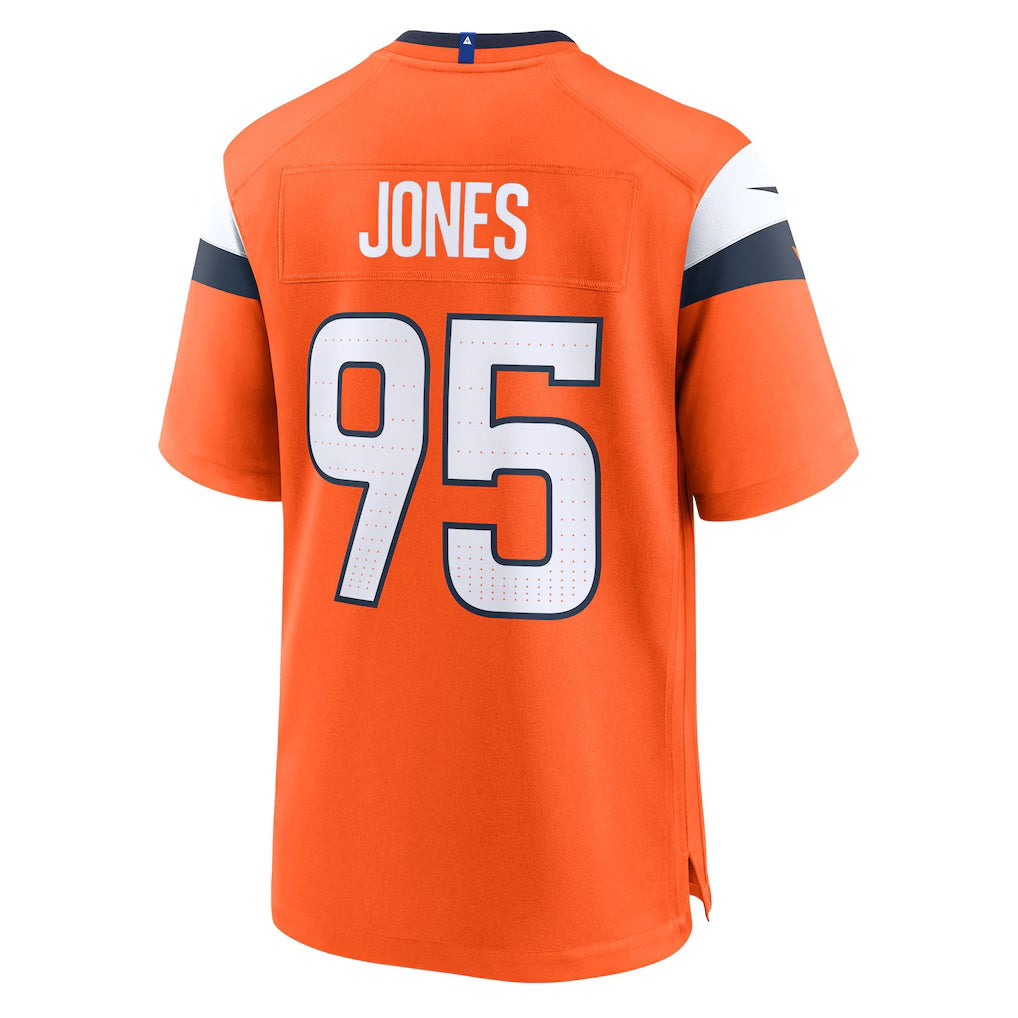 D.Broncos #95 Sai'vion Jones Orange Team Game American Football Jersey - Main View