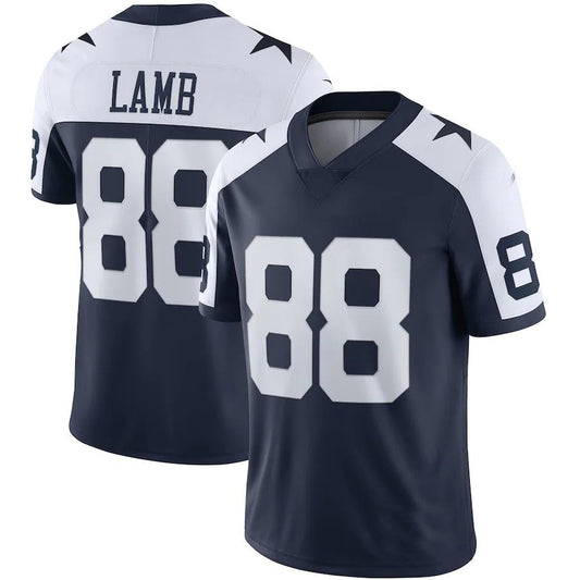 D.Cowboys #88 CeeDee Lamb NNavy Alternate Vapor Limited Jersey Stitched American Football Jerseys - Main View