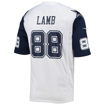 D.Cowboys #88 CeeDee Lamb White Alternate Game Jersey Stitched American Football Jerseys - Main View