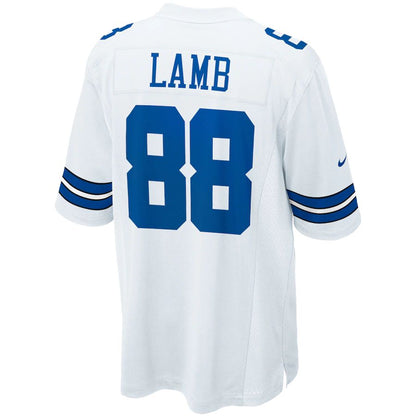 D.Cowboys #88 CeeDee Lamb White Alternate Game Jersey Stitched American Football Jerseys - Main View