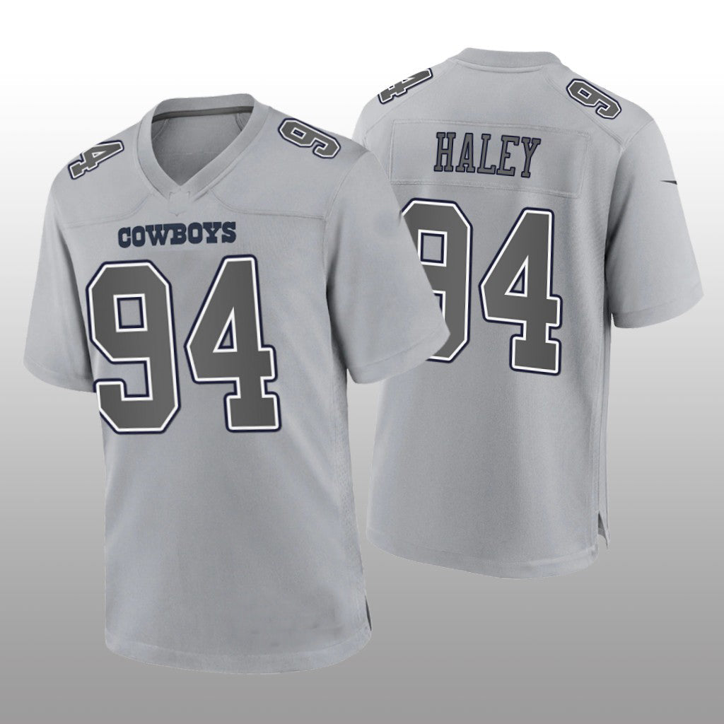 D.Cowboys #94 Charles Haley Gray Atmosphere Game Retired Player Jersey Fashion Jersey American Jerseys - Main View