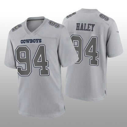 D.Cowboys #94 Charles Haley Gray Atmosphere Game Retired Player Jersey Fashion Jersey American Jerseys - Main View