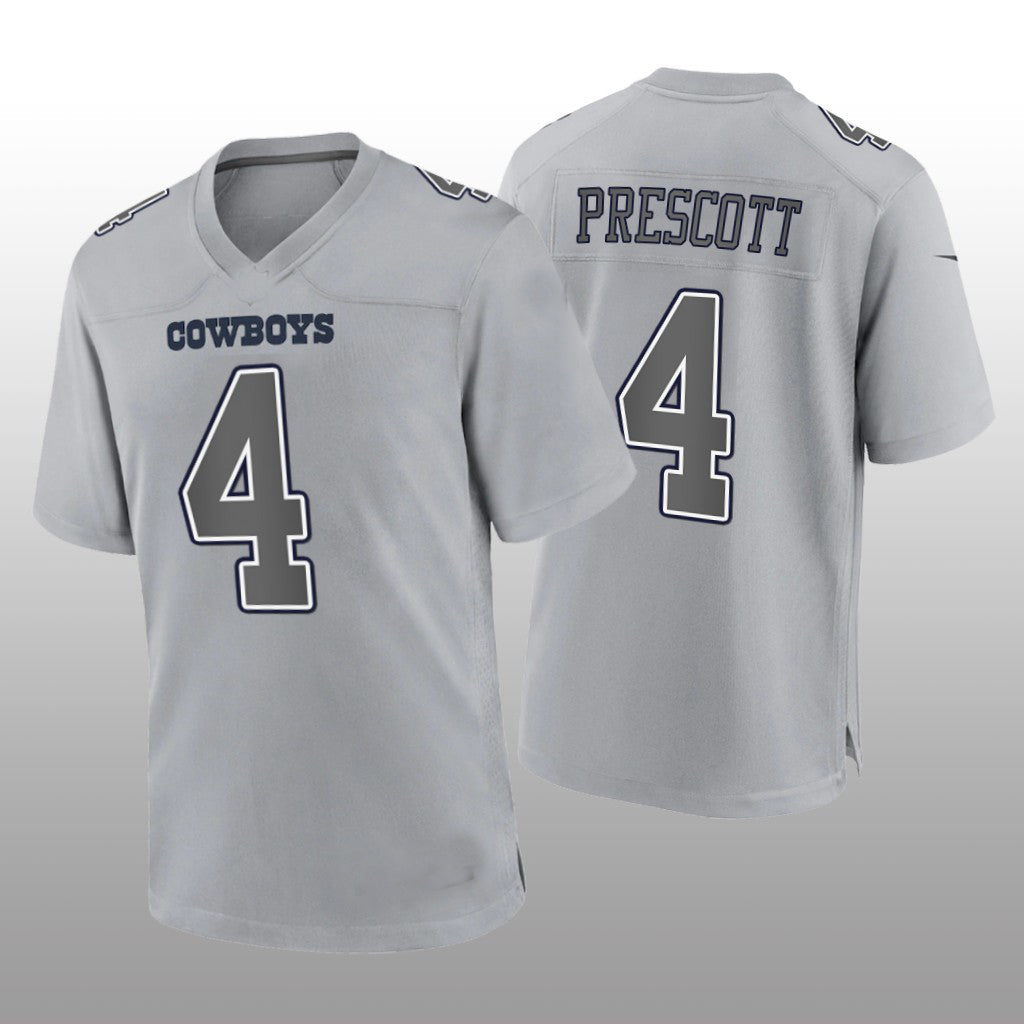 D.Cowboys #4 Dak Prescott Gray Atmosphere Game Jersey Fashion Jersey American Jerseys - Main View