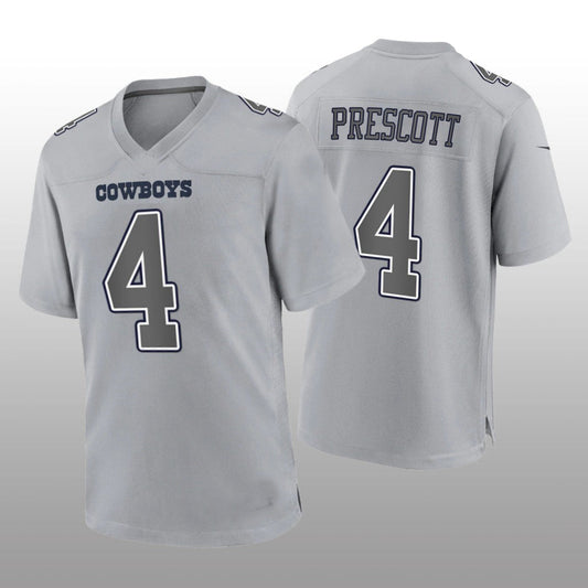 D.Cowboys #4 Dak Prescott Gray Atmosphere Game Jersey Fashion Jersey American Jerseys - Main View