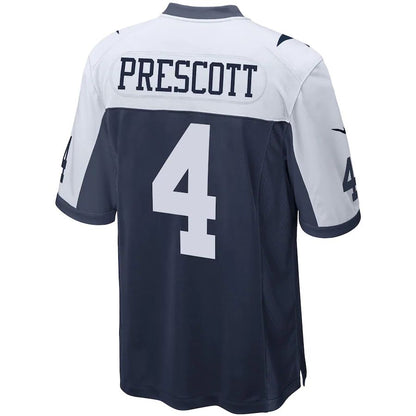 D.Cowboys #4 Dak Prescott Navy Alternate Game Team Jersey Stitched American Football Jerseys - Main View