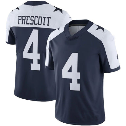 D.Cowboys #4 Dak Prescott Navy Alternate Vapor Limited Jersey Stitched American Football Jerseys - Main View
