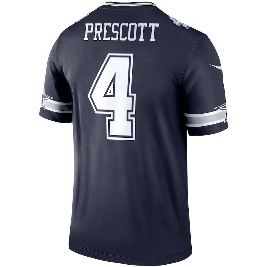 D.Cowboys #4 Dak Prescott Navy Legend Player Jersey Stitched American Football Jerseys - Main View