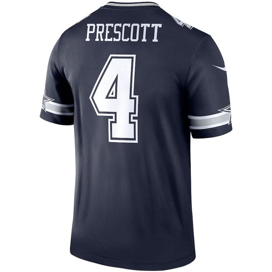 D.Cowboys #4 Dak Prescott Navy Legend Player Jersey Stitched American Football Jerseys - Main View