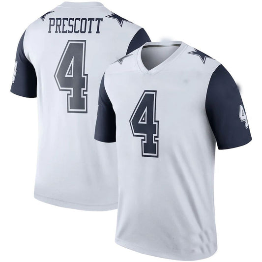 D.Cowboys #4 Dak Prescott White Color Rush Legend Player Jersey Stitched American Football Jerseys - Main View