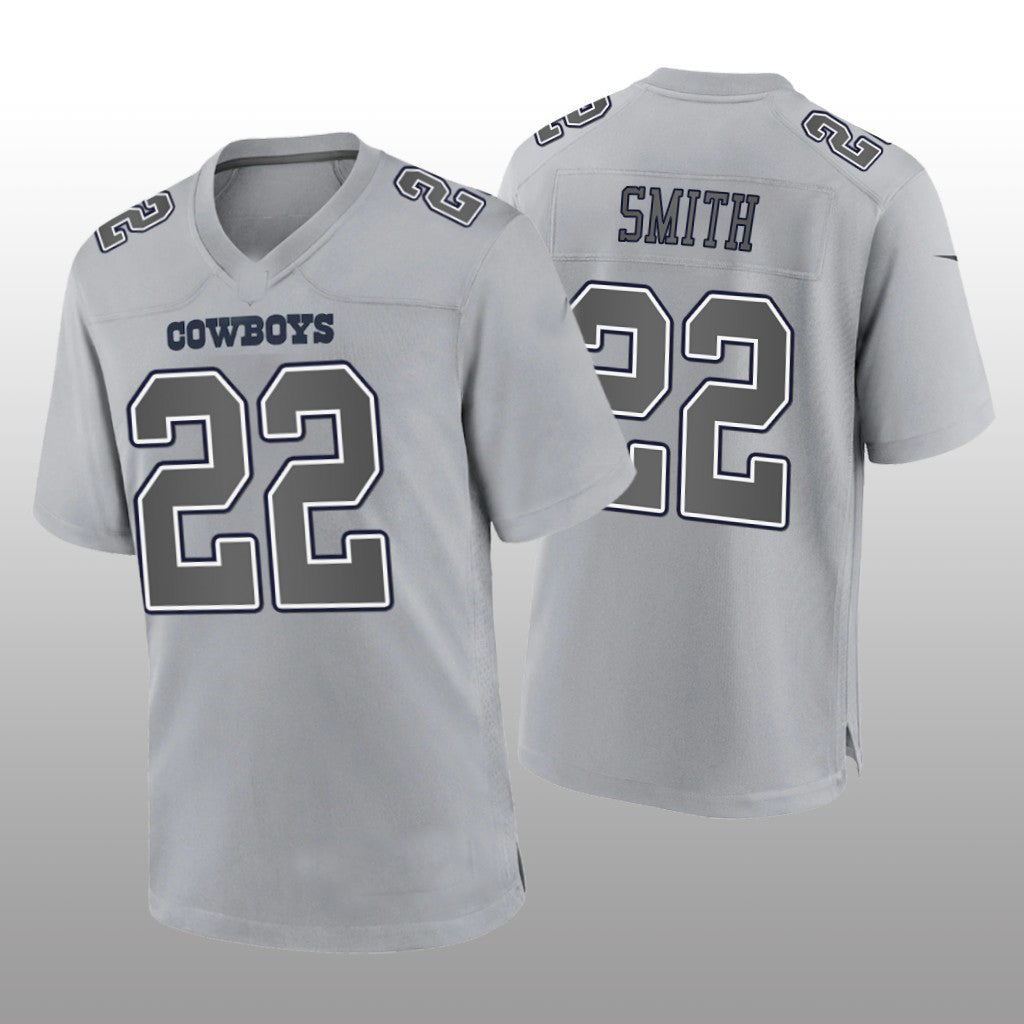 D.Cowboys #22 Emmitt Smith Gray Atmosphere Game Retired Player Jersey Fashion Jersey American Jerseys - Main View