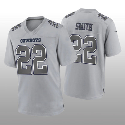 D.Cowboys #22 Emmitt Smith Gray Atmosphere Game Retired Player Jersey Fashion Jersey American Jerseys - Main View
