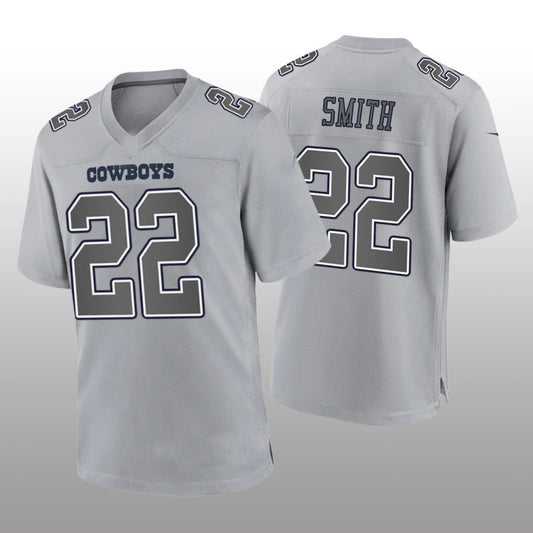 D.Cowboys #22 Emmitt Smith Gray Atmosphere Game Retired Player Jersey Fashion Jersey American Jerseys - Main View