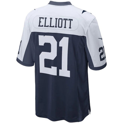 D.Cowboys #21 Ezekiel Elliott Navy Alternate Game Team Jersey Stitched American Football Jerseys - Main View