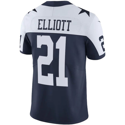 D.Cowboys #21 Ezekiel Elliott Navy Alternate Vapor Limited Jersey Stitched American Football Jerseys - Main View