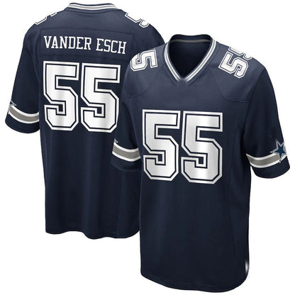 D.Cowboys #55 Leighton Vander Esch Navy Game Player Jersey Stitched American Football Jerseys - Main View