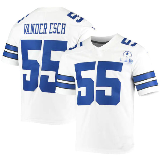 D.Cowboys #55 Leighton Vander Esch White 60th Anniversary Limited Jersey Stitched American Football Jerseys - Main View