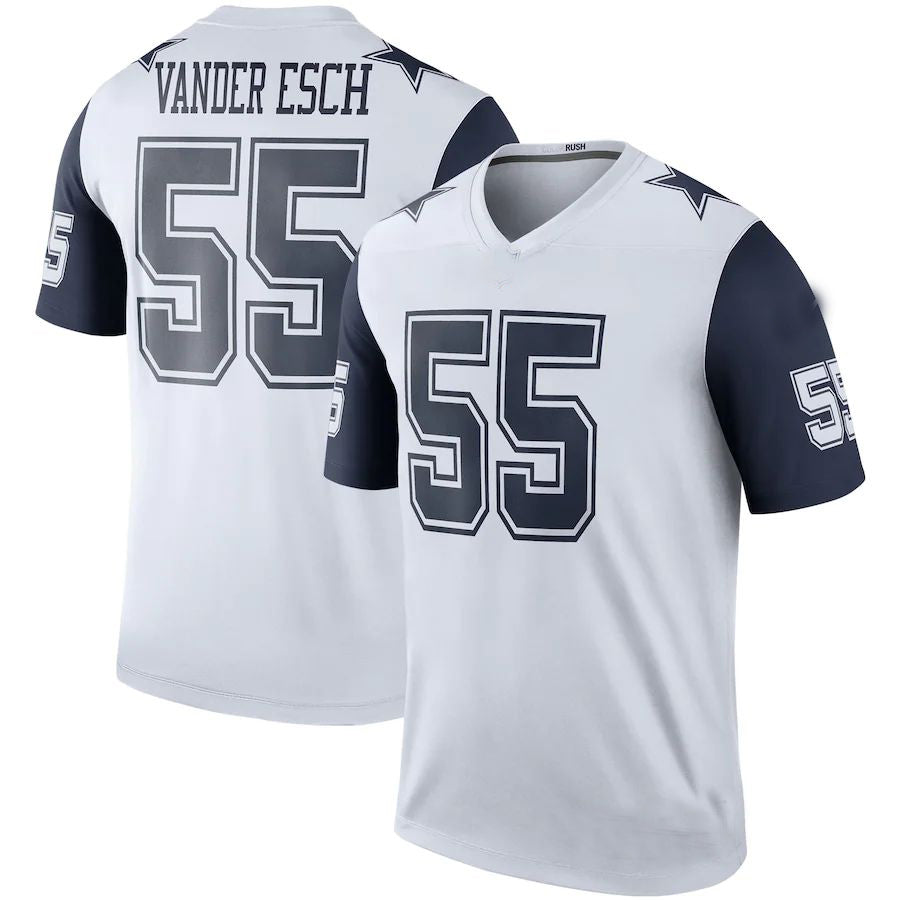 D.Cowboys #55 Leighton Vander Esch White Color Rush Legend Player Jersey Limited Jersey Stitched American Football Jerseys - Main View