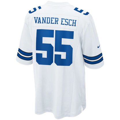 D.Cowboys #55 Leighton Vander Esch White Color Rush Vapor Limited Jersey Stitched American Football Jerseys - Main View