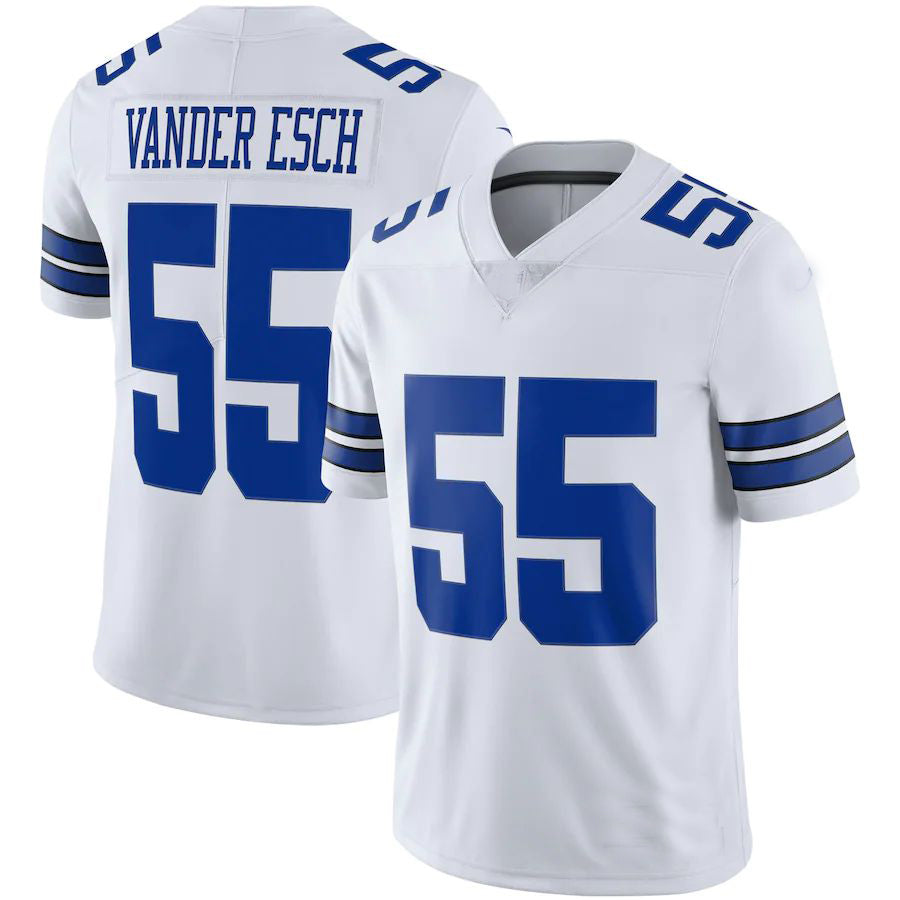 D.Cowboys #55 Leighton Vander Esch White Vapor Limited Player Jersey Stitched American Football Jerseys - Main View