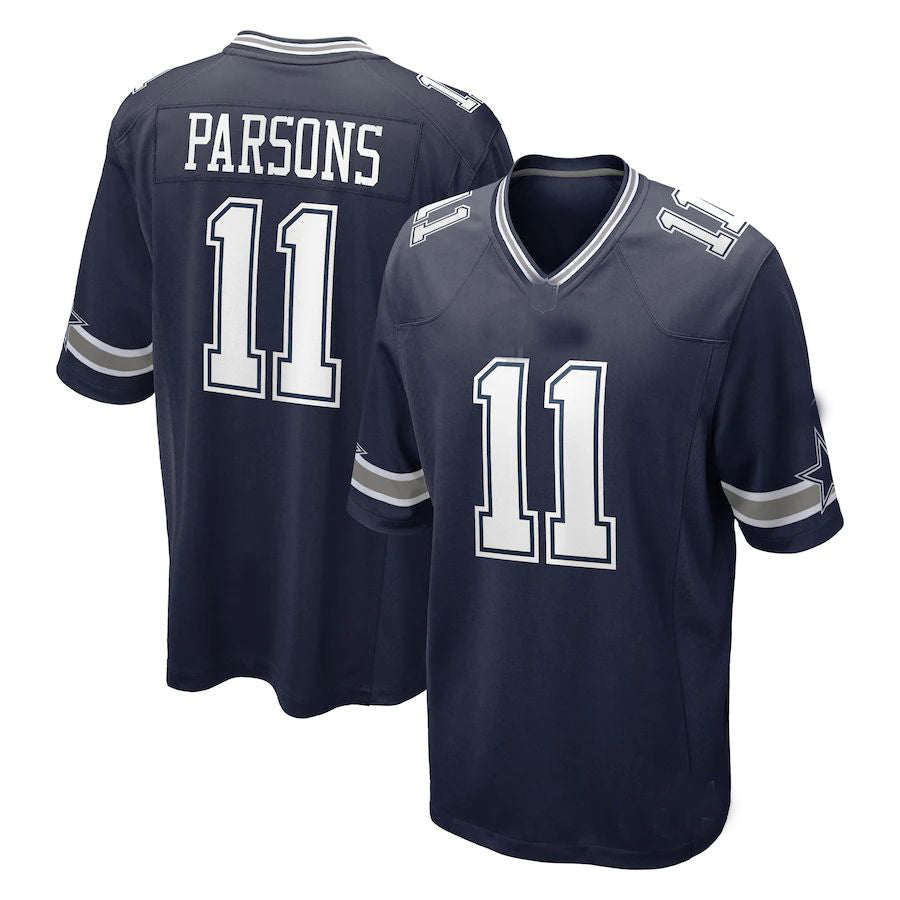 D.Cowboys #11 Micah Parsons Navy 2021 Draft First Round Pick Game Jersey Stitched American Football Jerseys - Main View