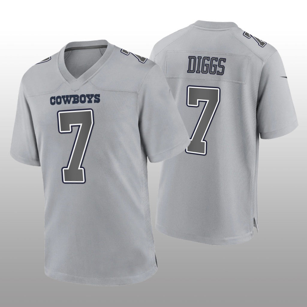 D.Cowboys #7 Trevon Diggs Gray Atmosphere Game Jersey Fashion Jersey American Jerseys - Main View