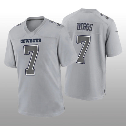 D.Cowboys #7 Trevon Diggs Gray Atmosphere Game Jersey Fashion Jersey American Jerseys - Main View