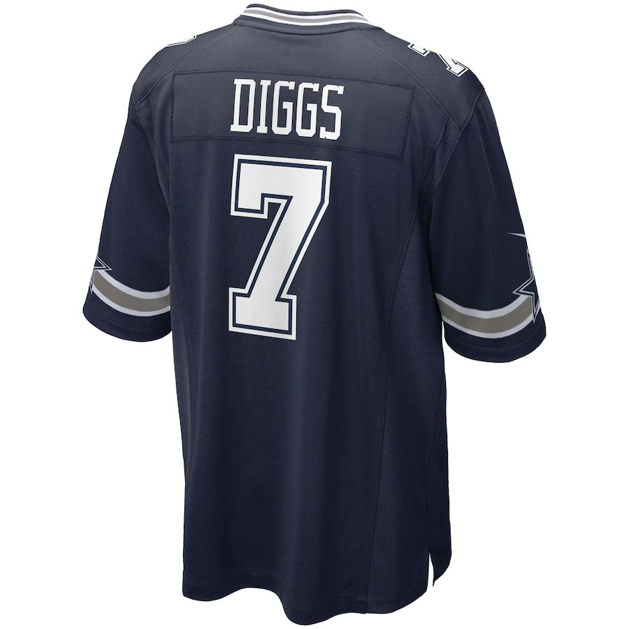 D.Cowboys #7 Trevon Diggs Navy Game Jersey Stitched American Football Jerseys - Main View