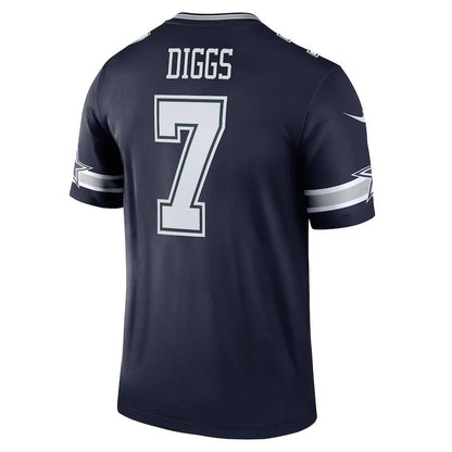 D.Cowboys #7 Trevon Diggs Navy Legend Jersey Stitched American Football Jerseys - Main View