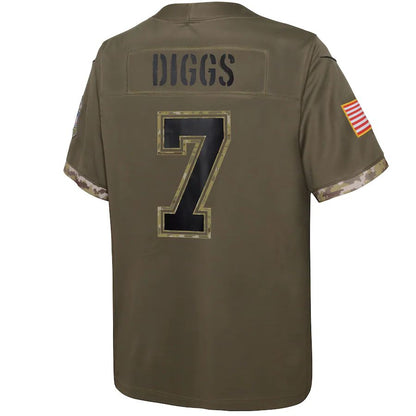 D.Cowboys #7 Trevon Diggs  Olive 2022 Salute To Service Player Limited Jersey Stitched American Football Jerseys - Main View