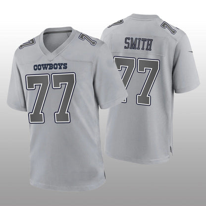 D.Cowboys #77 Tyron Smith Gray Atmosphere Game Jersey Fashion Jersey American Jerseys - Main View