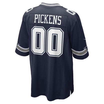 D.Cowboys #00 George Pickens Navy Game American Football Jersey - Main View