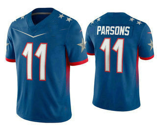D.Cowboys #11 Micah Parsons Blue 2022 Pro Bowl Vapor Untouchable Stitched Limited Jersey American Football Jerseys - Main View