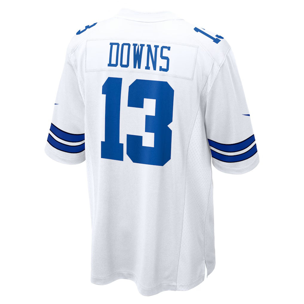 D.Cowboys #13 Caleb Downs White Game Alternate Game American Football Jerseys - Main View