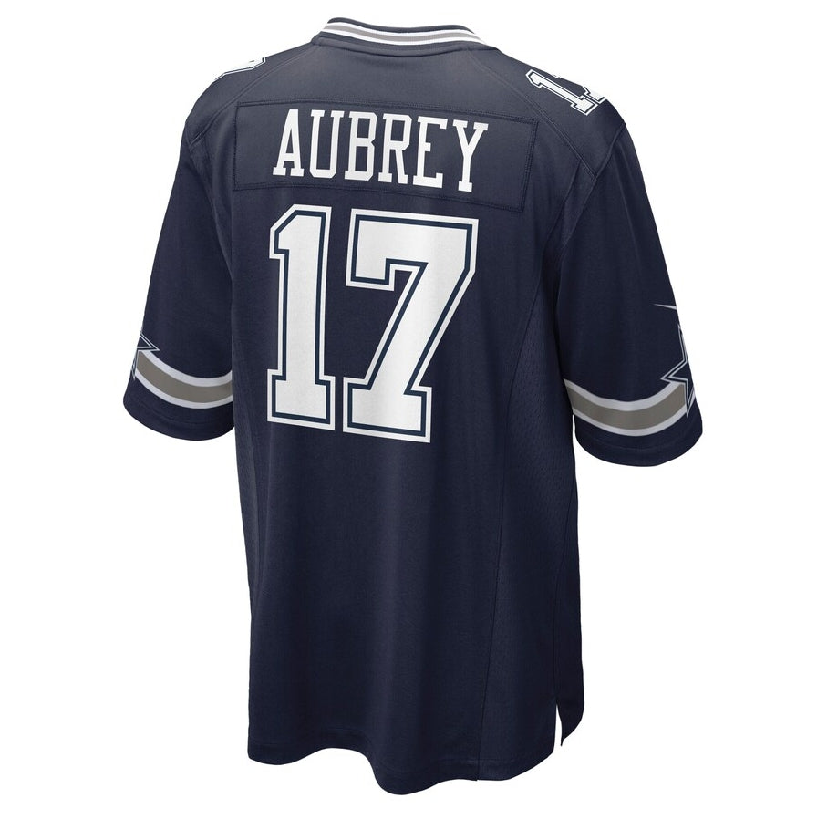 D.Cowboys #17 Brandon Aubrey Navy Team Game American Football Jerseys - Main View