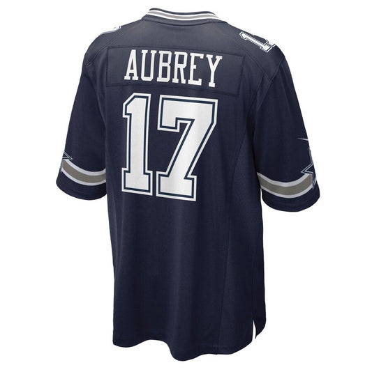 D.Cowboys #17 Brandon Aubrey Navy Team Game American Football Jerseys - Main View