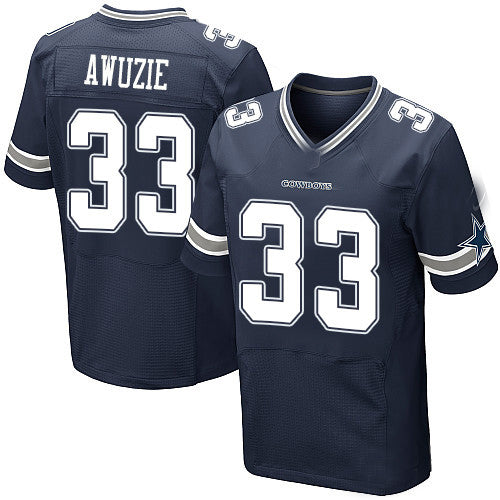 D.Cowboys #33 Chidobe Awuzie Navy Blue Team Color Stitched Elite Jersey Fashion Jersey American Jerseys - Main View