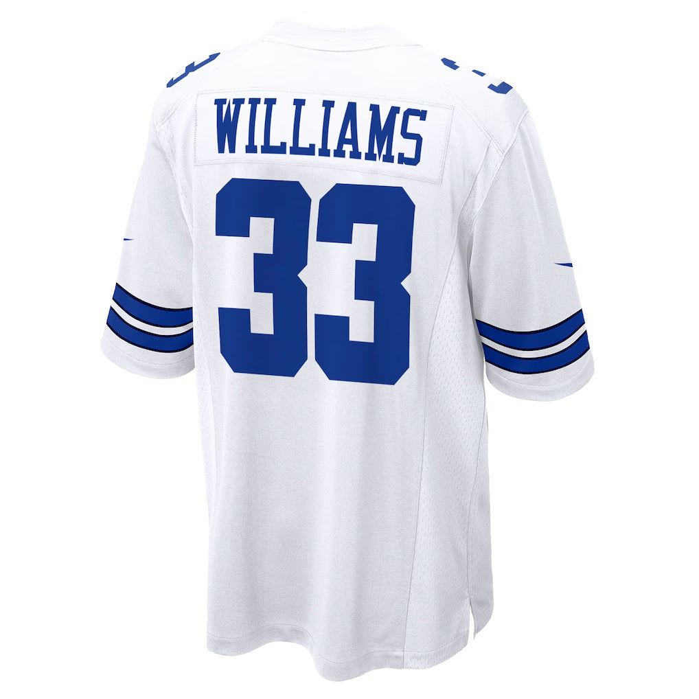 D.Cowboys #33 Javonte Williams White Game American Football Jersey - Main View