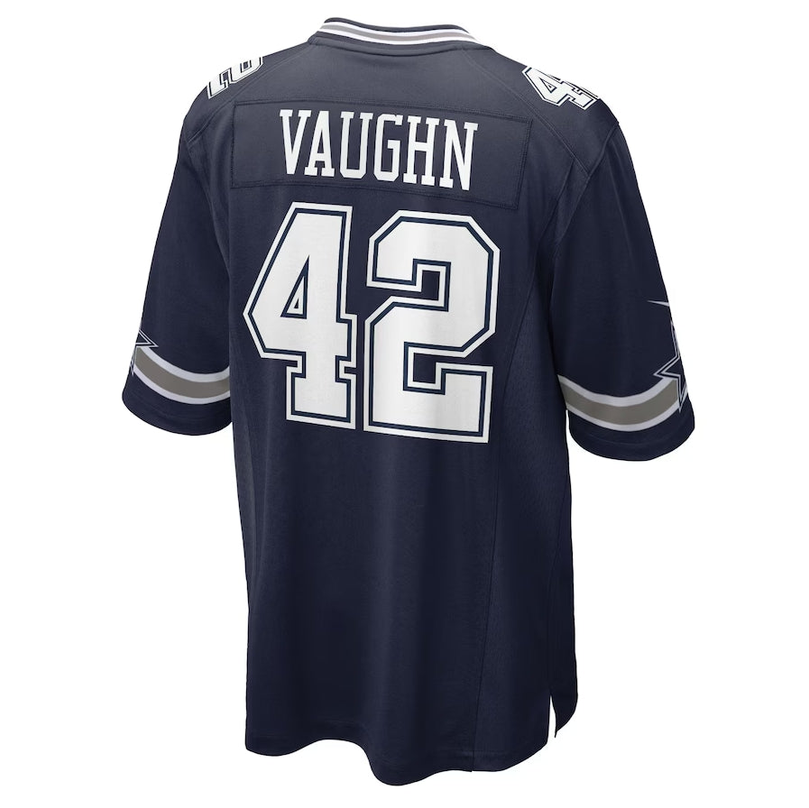 D.Cowboys #42 Deuce Vaughn Navy Game American Football Jerseys - Main View