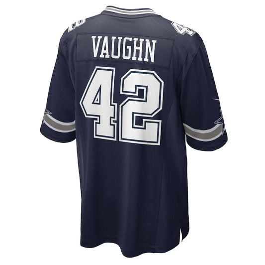 D.Cowboys #42 Deuce Vaughn Navy Game American Football Jerseys - Main View