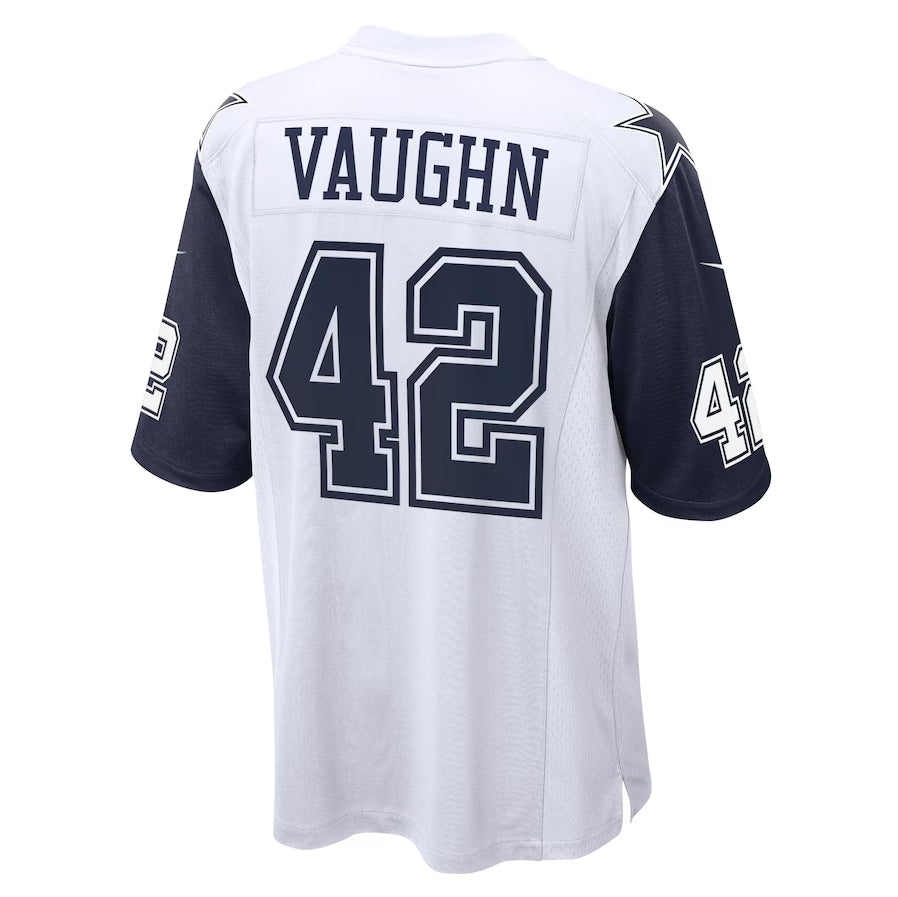 D.Cowboys #42 Deuce Vaughn White Alternate Game American Football Jerseys - Main View