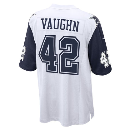 D.Cowboys #42 Deuce Vaughn White Alternate Game American Football Jerseys - Main View
