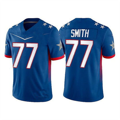 D.Cowboys #77 Tyron Smith 2022 Royal Pro Bowl Stitched Jersey American Football Jerseys - Main View