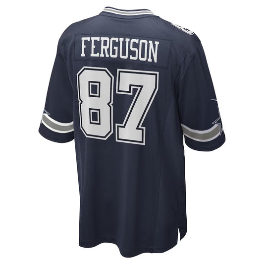 D.Cowboys #87 Jake Ferguson Navy Team Game American Football Jerseys - Main View
