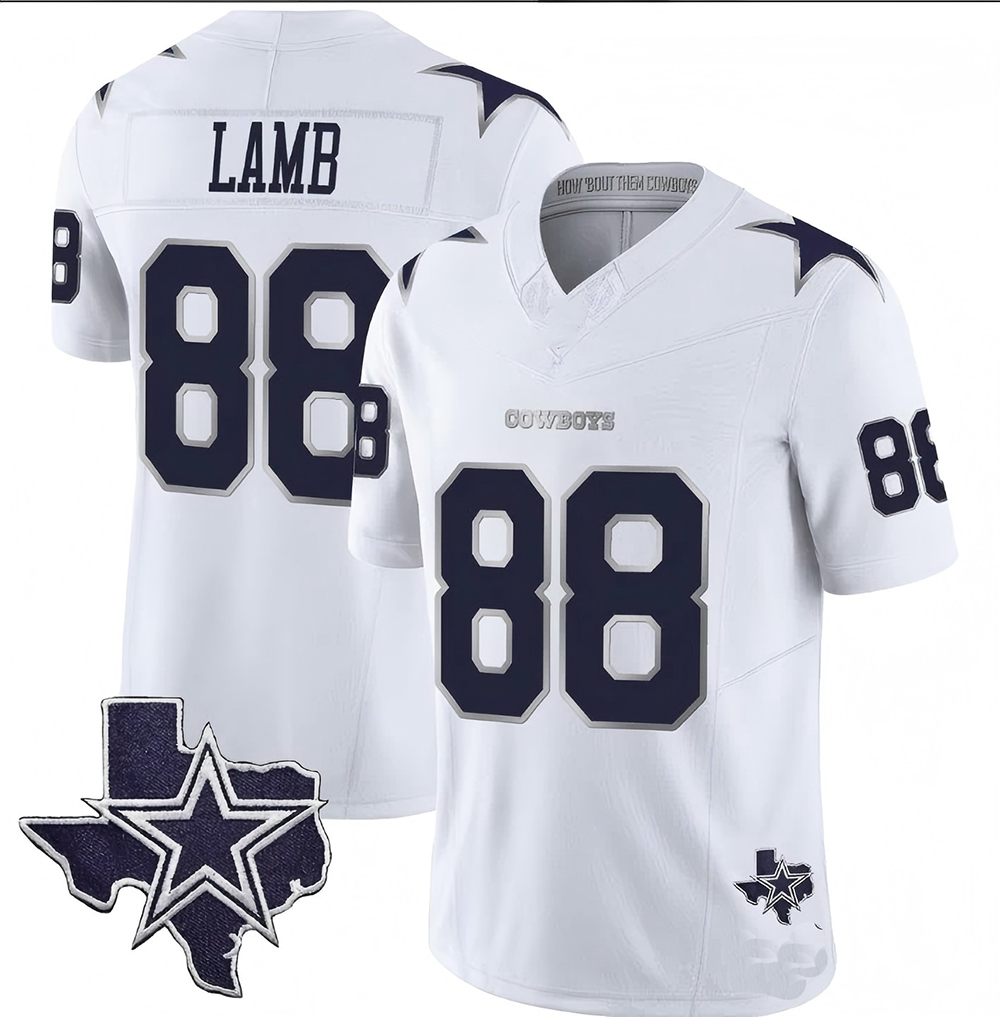 D.Cowboys #88 CeeDee Lamb Vapor F.U.S.E. White Jerseys - Main View