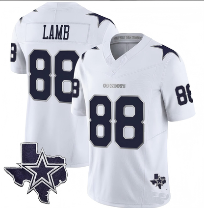 D.Cowboys #88 CeeDee Lamb Vapor F.U.S.E. White Jerseys - Main View